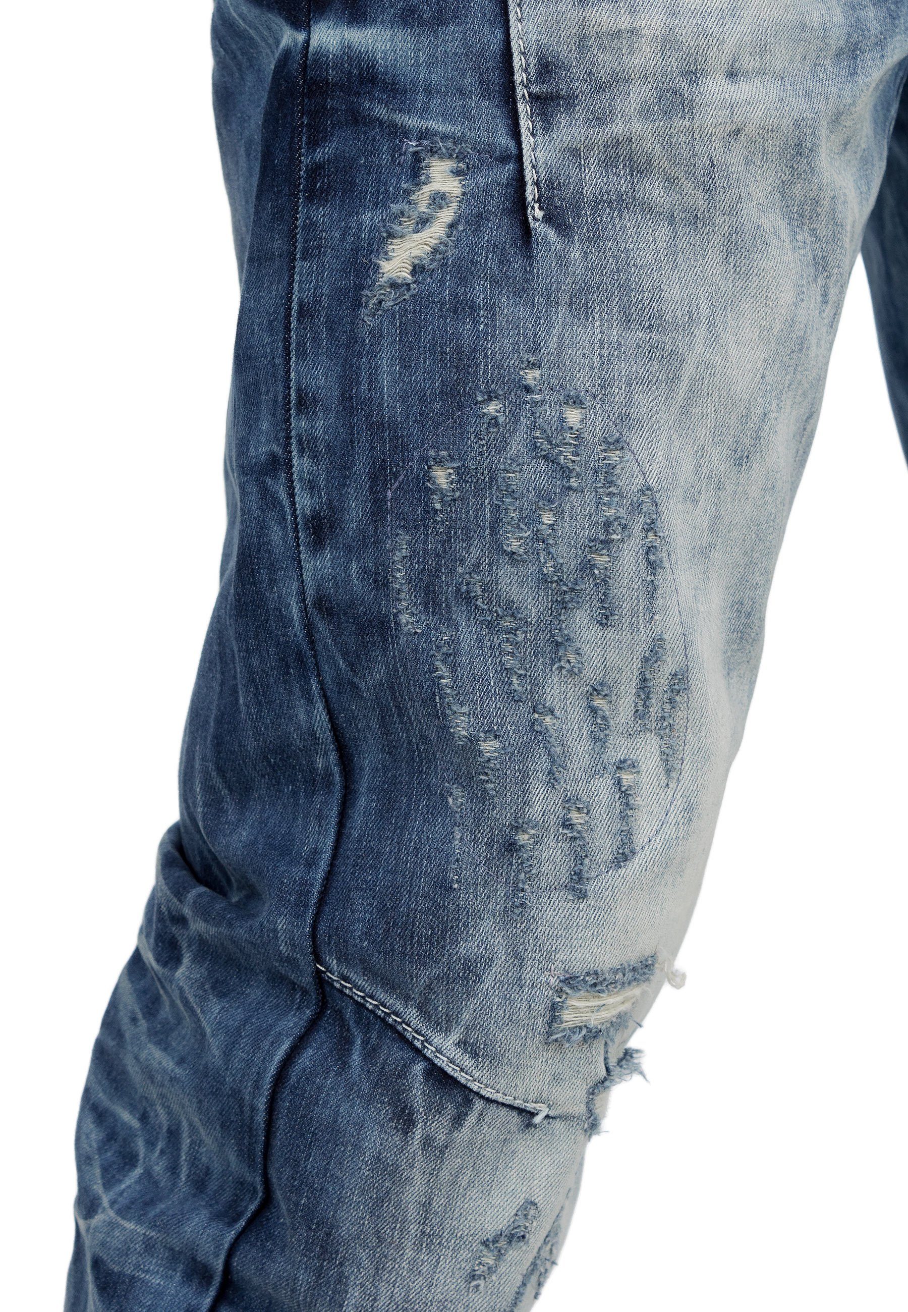 Regular-fit-Jeans Herren Regular Fit Hose Stonewashed BA-CD104