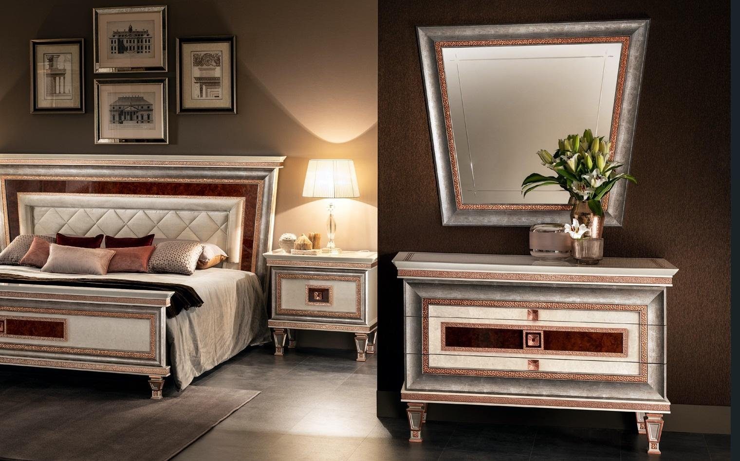 Schlafzimmer Stil Möbel Elegante Spiegel JVmoebel mit Kommode Kommode Schrank