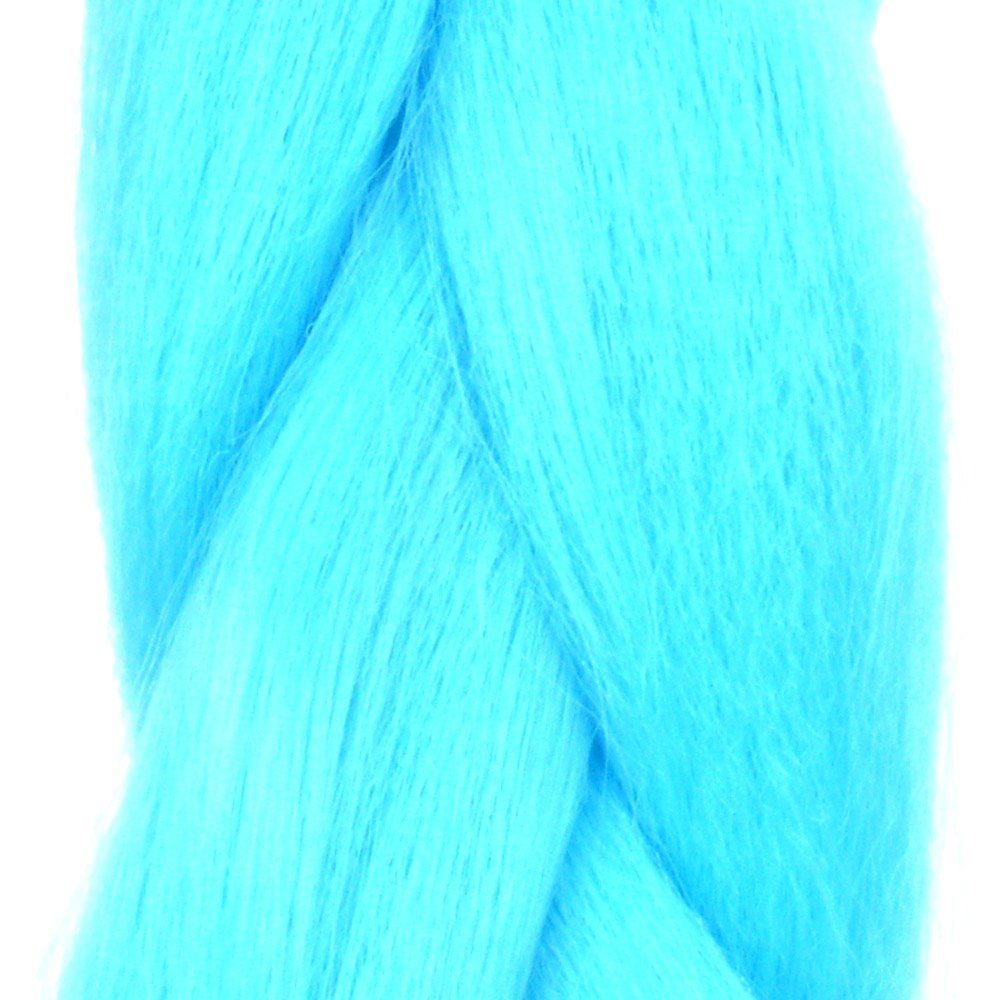 MyBraids YOUR BRAIDS! Kunsthaar-Extension Premium im Pack Länge 3er Zöpfe Flechthaar Hellblau 2m mit Braids 1-farbig 31-AY