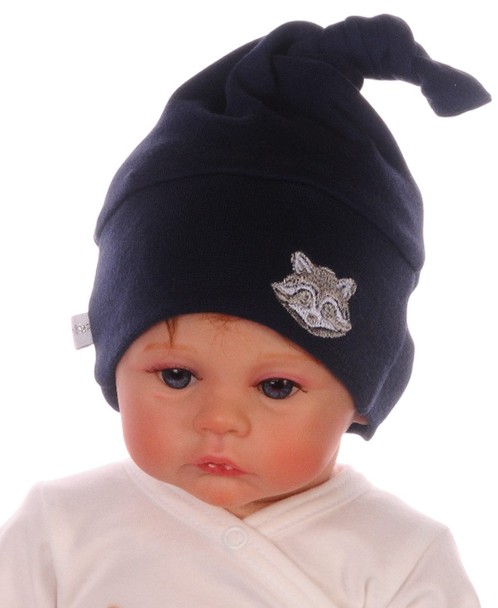 Erstlingsmütze Baby Mütze Knotenmütze Zipfelmütze für Neugeborene