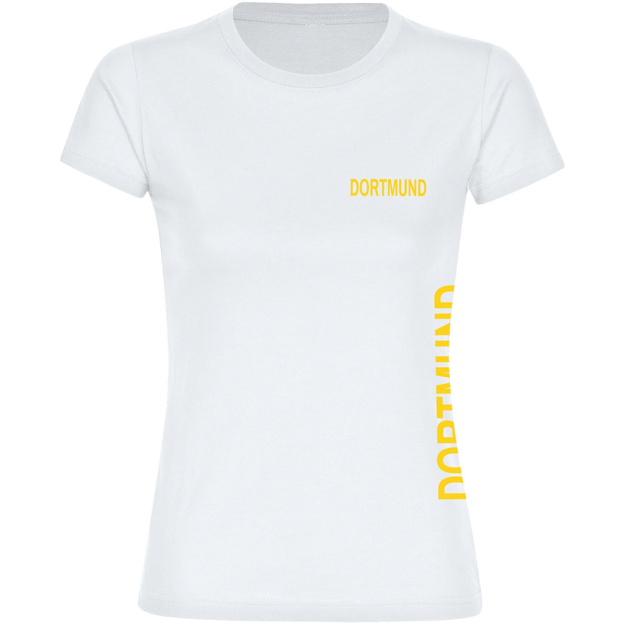 multifanshop T-Shirt Damen Dortmund - Brust & Seite - Frauen