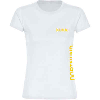 multifanshop T-Shirt Damen Dortmund - Brust & Seite - Frauen