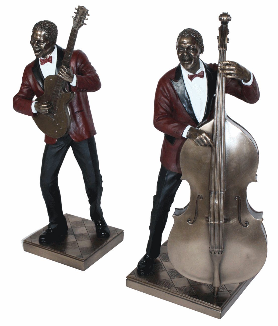 Parastone Dekofigur Figur Musiker Bassist Band und Deko Gitarrist Jazz 32 cm Figuren H