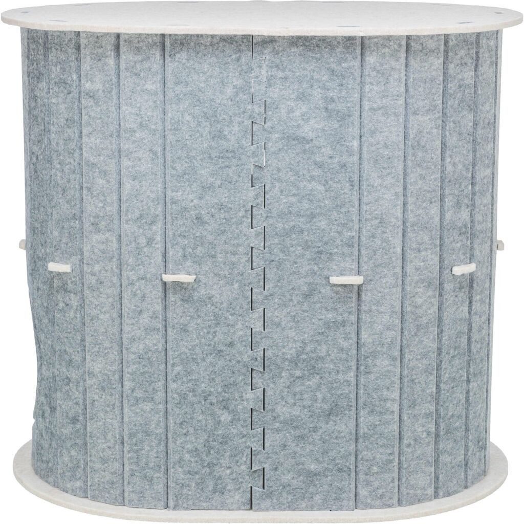 TRIXIE Schlafhöhle Zweistöckige Katzenhöhle Mara aus Filz - sand/grau - 66 × 62 × 46 cm