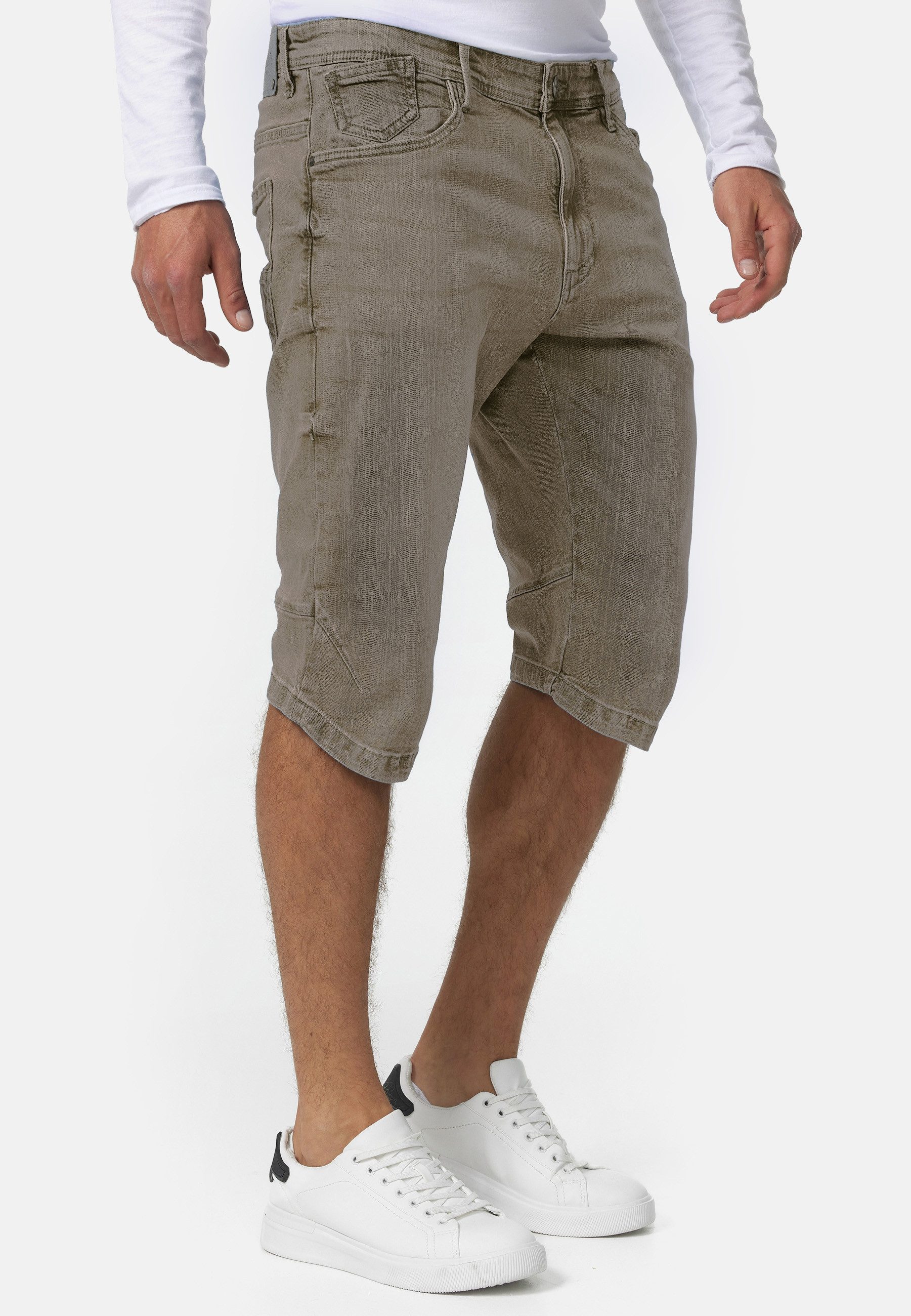 Indicode Jeansshorts Herren Jaspar Jeans Shorts Herrenshorts Herren Denim Stretch Shorts