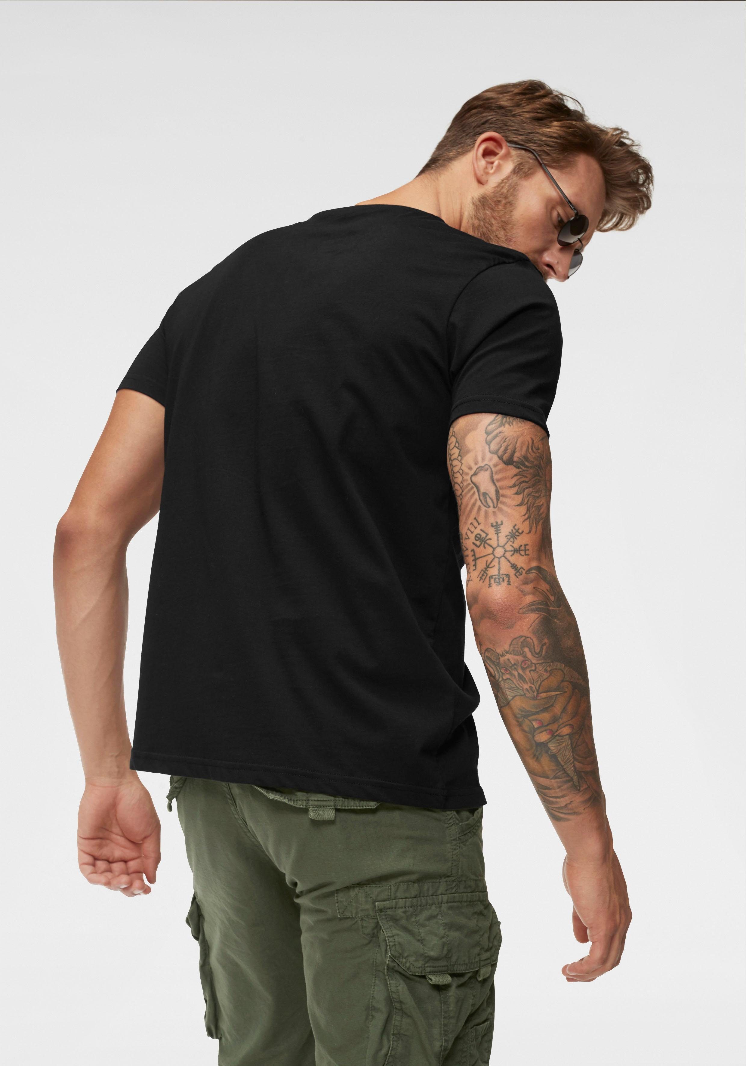 Alpha Industries Rundhalsshirt BASIC T SMALL LOGO Baumwolle, regular fit günstig online kaufen
