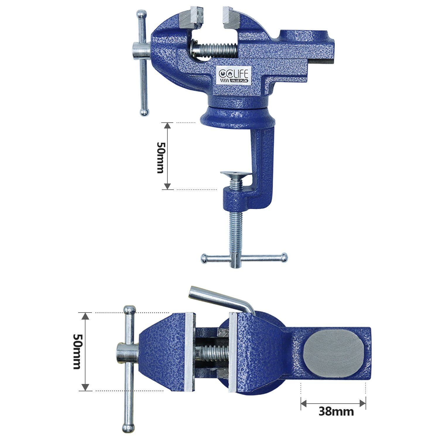 CCLIFE Schraubstock Schraubstock Drehbar 50/70mm Werkbankschraubstock günstig online kaufen