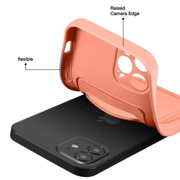 CoolGadget Handyhülle Rosa als 2in1 Schutz Cover Set für das Apple iPhone 12 Pro Max 6,7 Zoll, 2x Glas Display Schutz Folie + 1x TPU Case Hülle für iPhone 12 Pro Max
