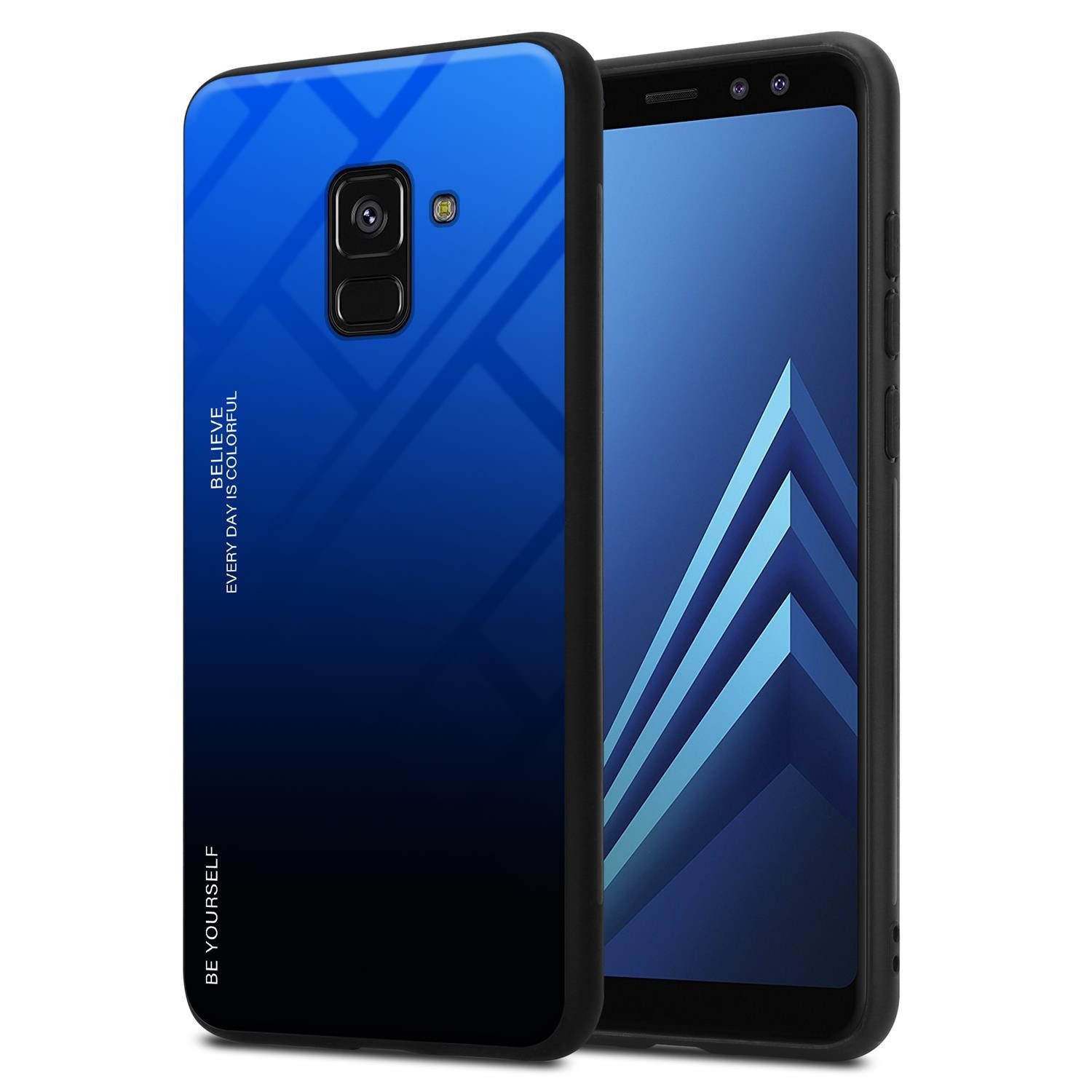 Cadorabo Handyhülle für Samsung Galaxy A8 2018 Hülle Samsung Galaxy A8 2018, Robustes Hard Case - Handy Schutzhülle - Hülle - Back Cover Bumper