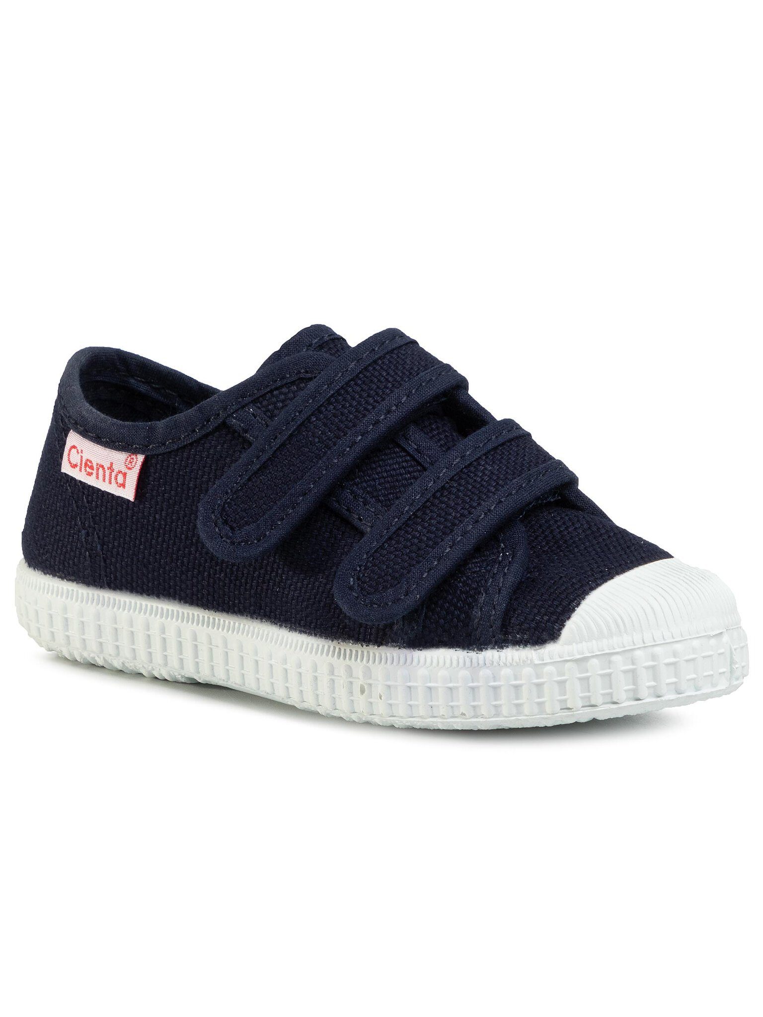 Ballerine Cienta Per Bambina - Tessuto, Strappo, Fiocco E Suola In Gomma, Colore Blu Marino
