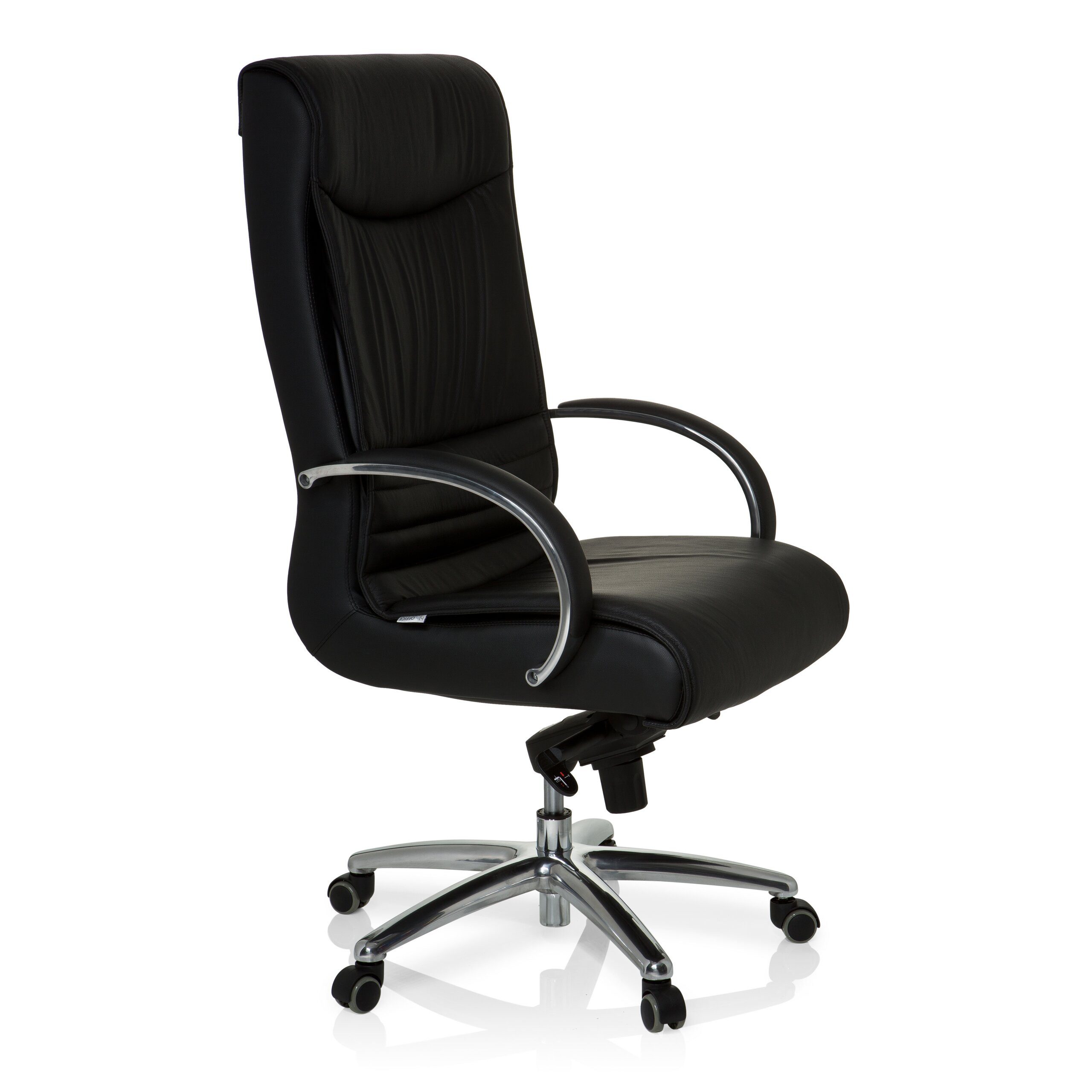 hjh OFFICE Drehstuhl XXL Drehstuhl Xxl F 400 Leder mit Armlehnen (1 St), XXL Chefsessel Bürostuhl ergonomisch