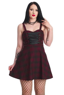 Banned A-Linien-Kleid Distressed Dress Tartan Punk Rock Kleid