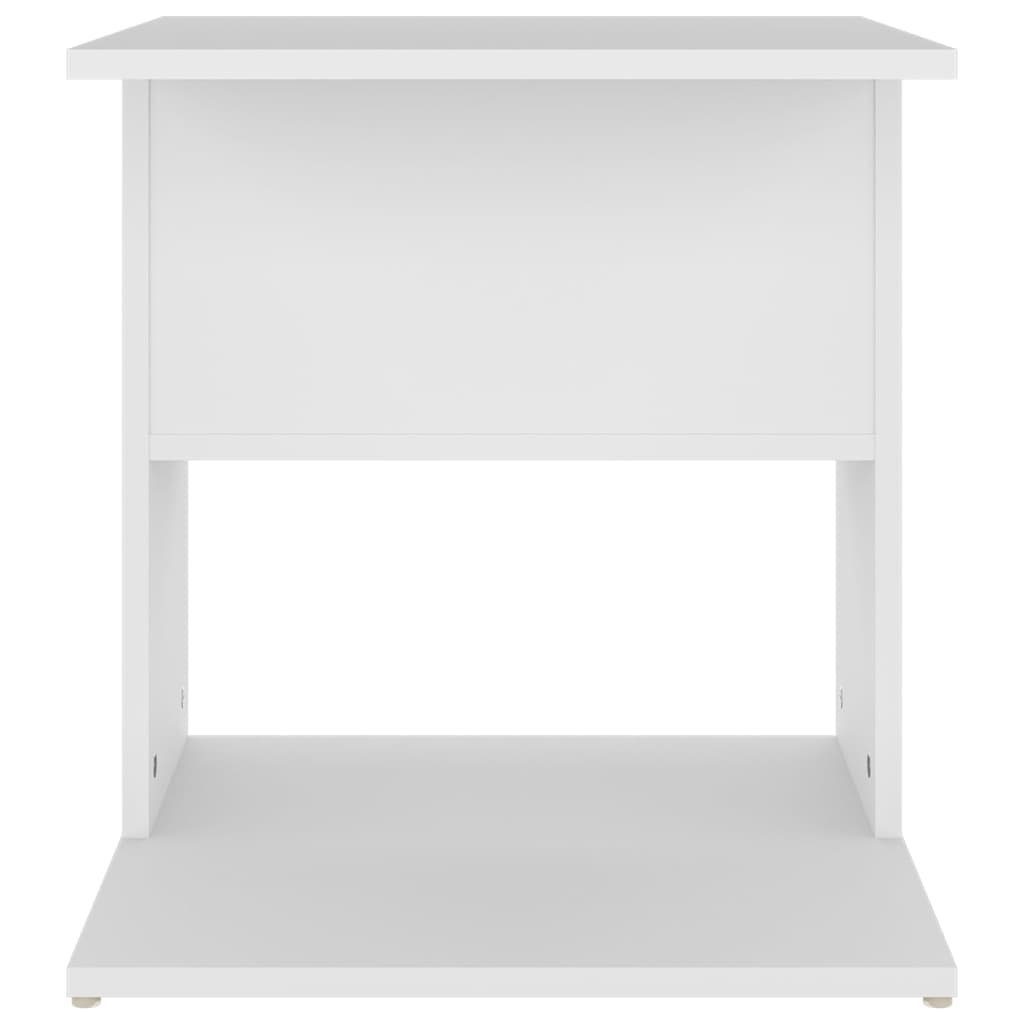 cm Holzwerkstoff Weiß Beistelltisch vidaXL (1-St) Weiß | Beistelltisch Weiß 45x45x48