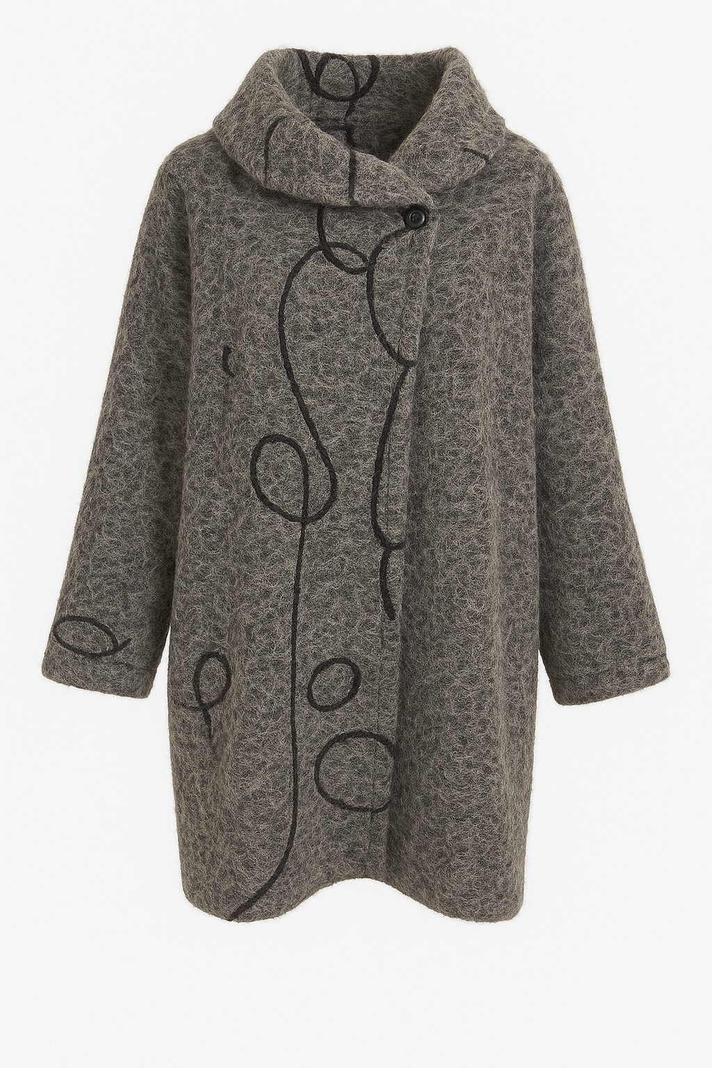 Mississhop Fellimitatmantel Damen Übergangsmantel mit Muster günstig online kaufen