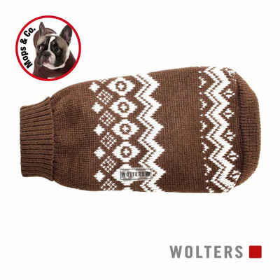Wolters Hundepullover Norweger Pullover für Mops & Co. braun/weiß