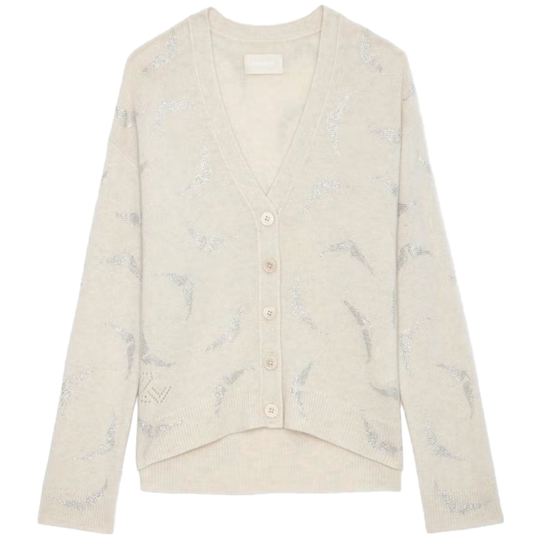 ZADIG & VOLTAIRE Cardigan Strickjacke MIRKA STRASS WINGS aus Kaschmir