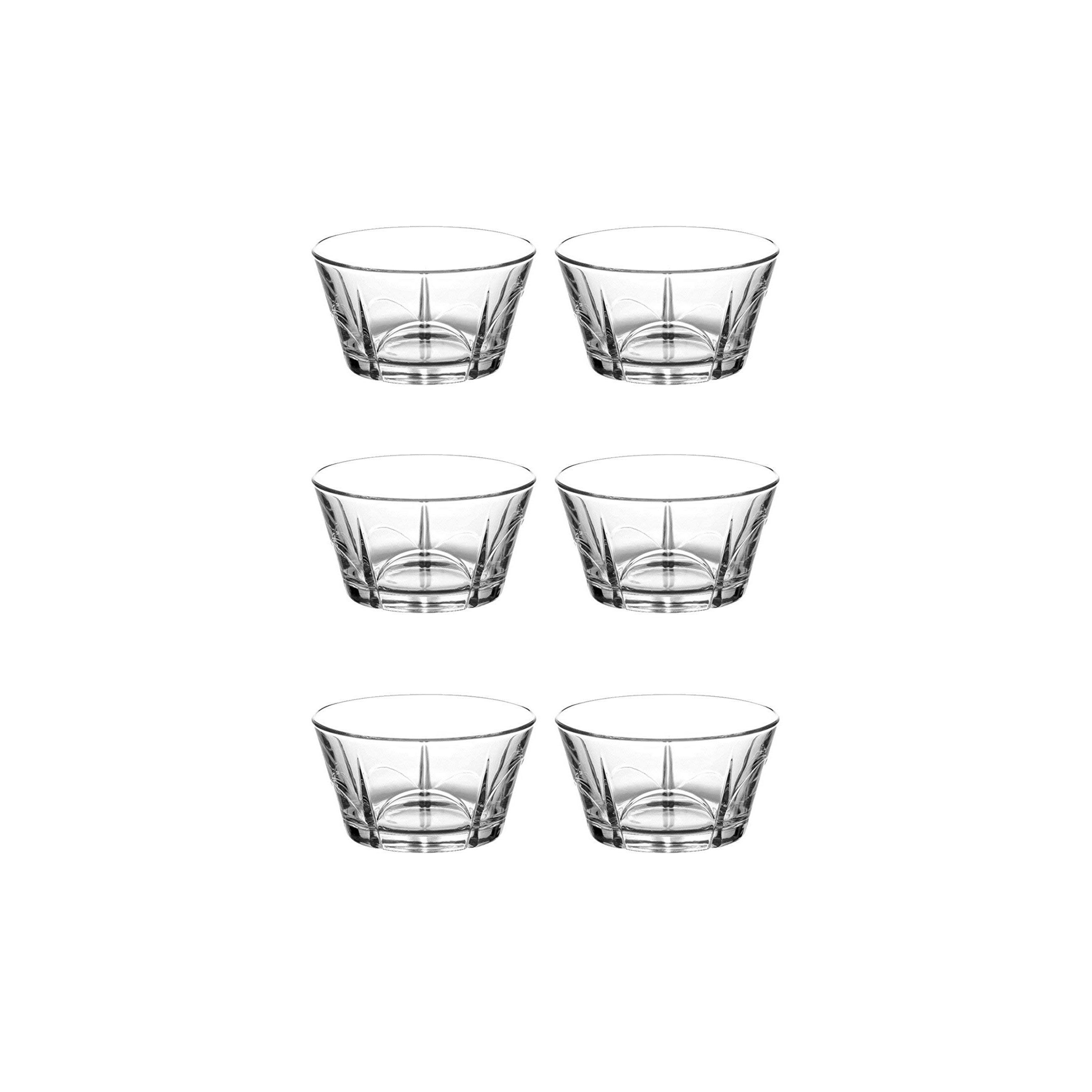 Pasabahce Dekoschale Royal Deckelschale 6-Teilig Glasschalen Dessertschale Aufbewahrung (6 St)