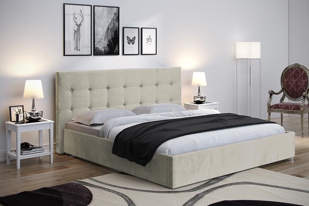 Xlmoebel Polsterbett Luxus Design Bett 180x200 cm Modernes Doppelbett Exklusiv (Polsterbett, 180x200 cm), Made in Europa