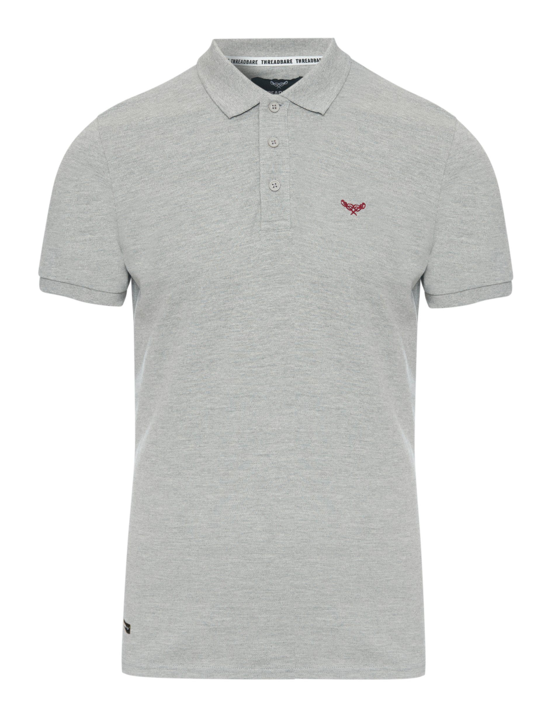 THB meliert Grau Threadbare Regna Poloshirt Polo