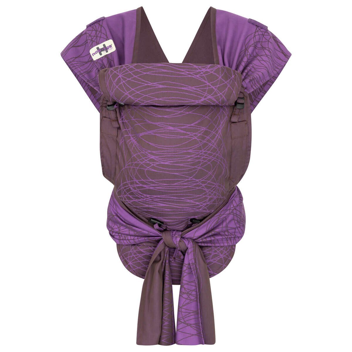 Babytrage Hoppediz Hop-Tye Buckle New York mocca-viola