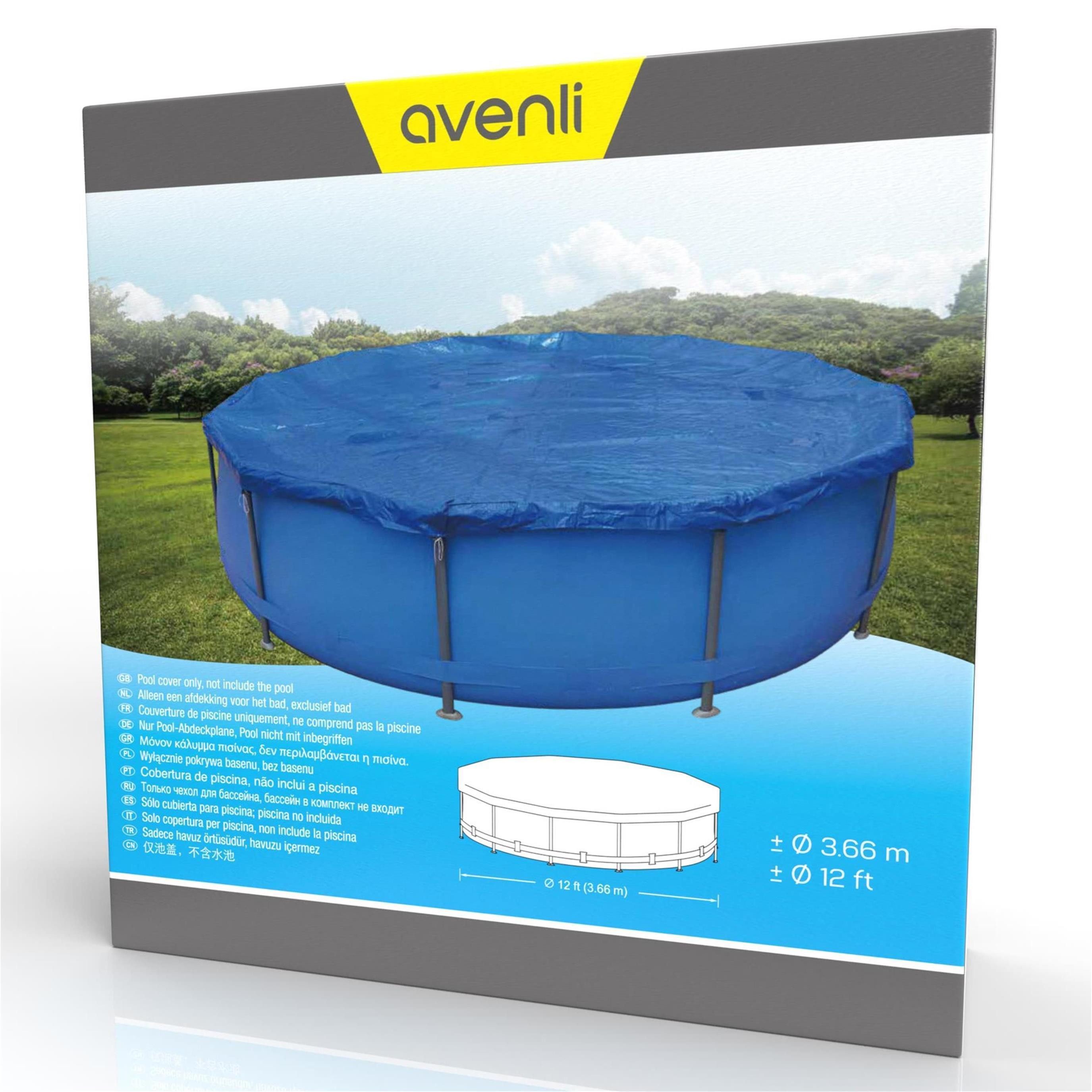 Avenli Pool-Abdeckplane Poolabdeckung für Ø 366 cm Frame Pools (für runde Ø 366 cm Stahlrahmenpools)