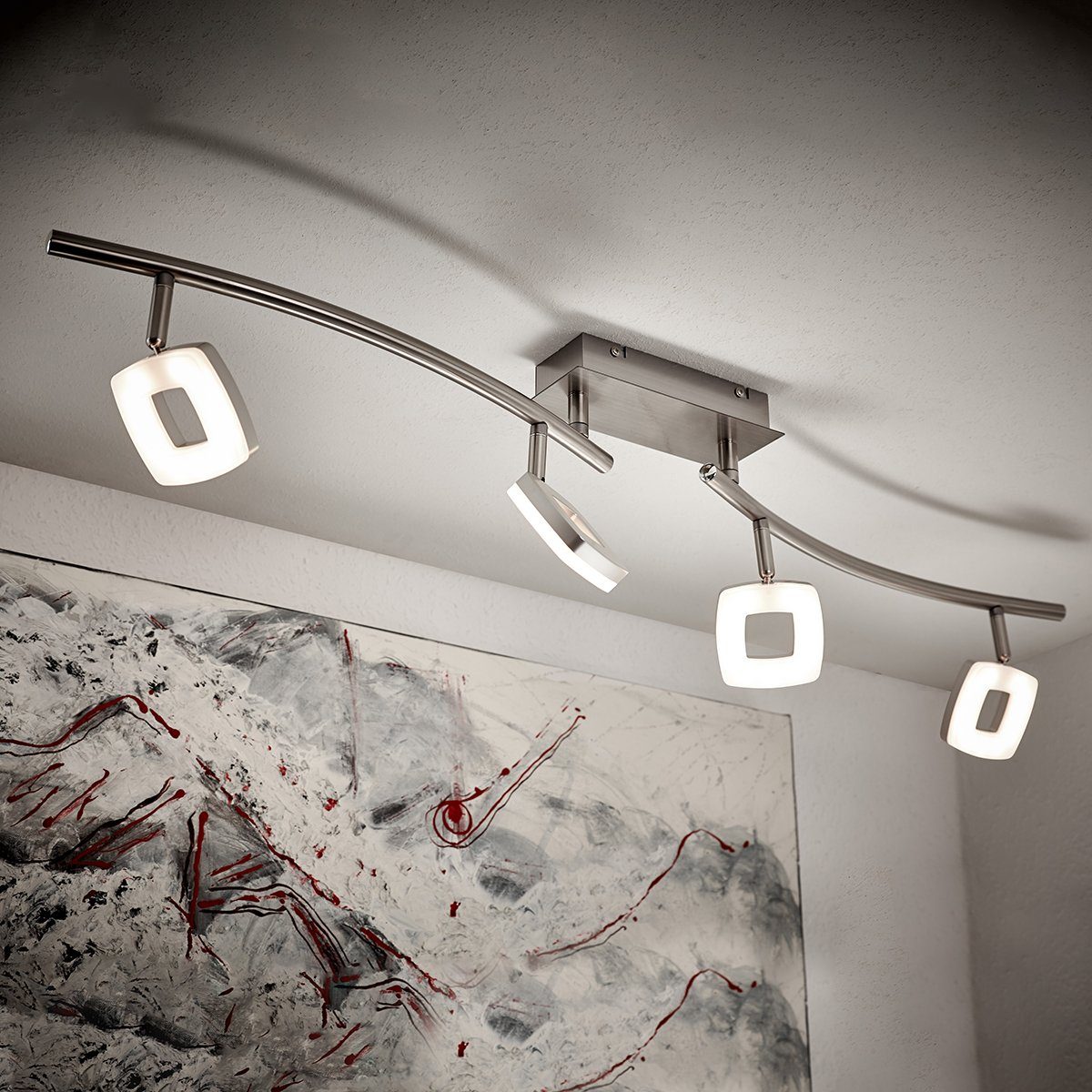 LED MeLiTec Küche Deckenlampe, Deckenstrahler, warmweiß, Deckenleuchte, Deckenleuchte LED, D109, Wohnzimmer, Spot,
