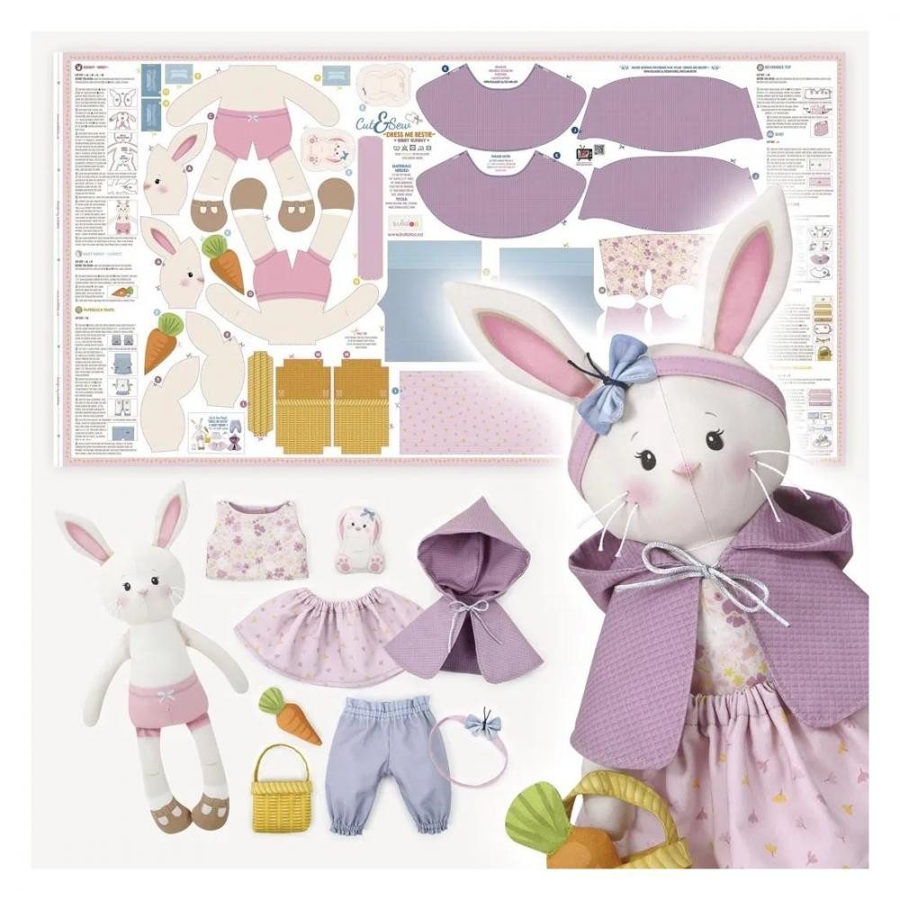 kullaloo Stoff - Cut & Sew Panel "BIBBY BUNNY" (80 x 155 cm)