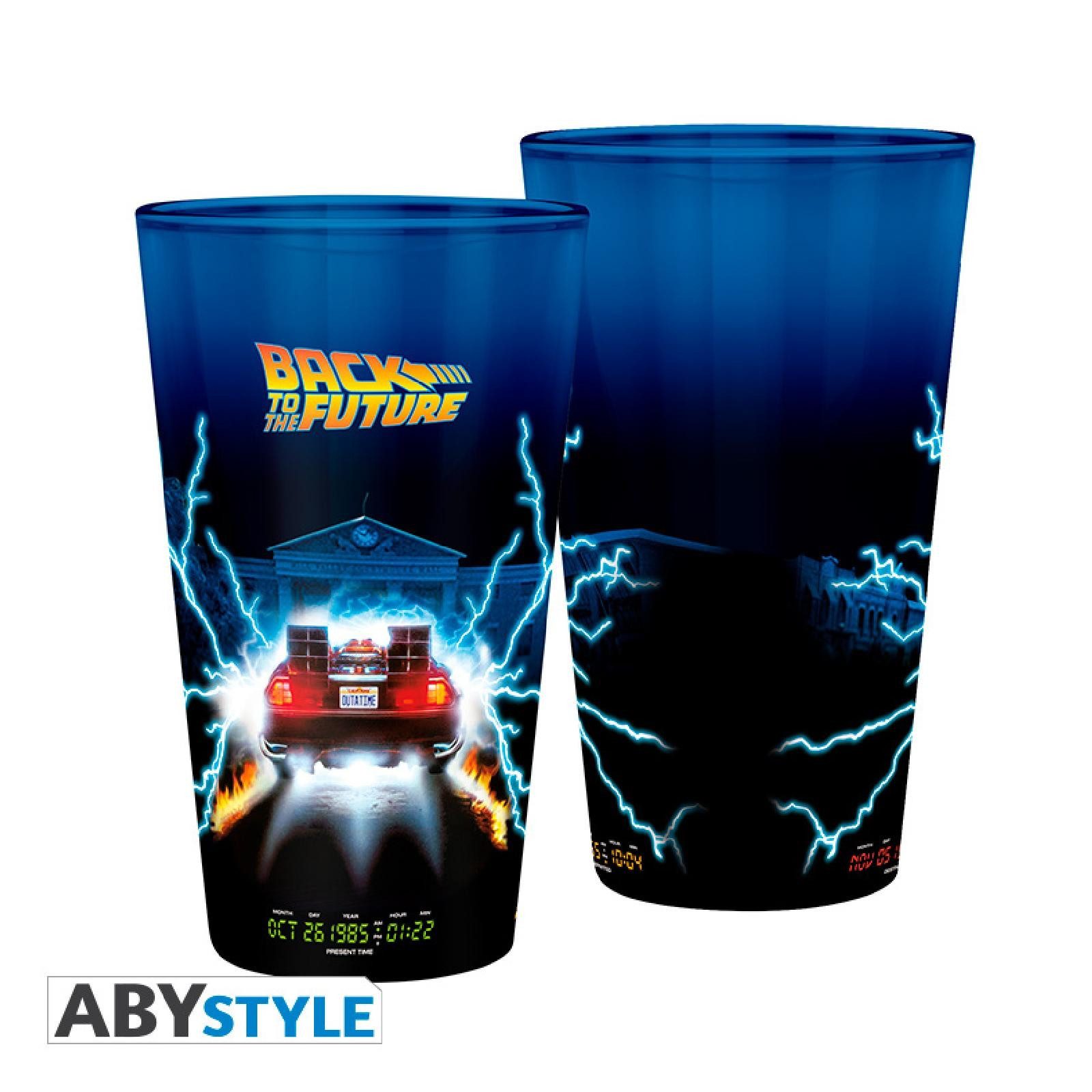 ABYstyle Tasse BACK TO THE FUTURE - Large Glass - 400ml -DeLorean -