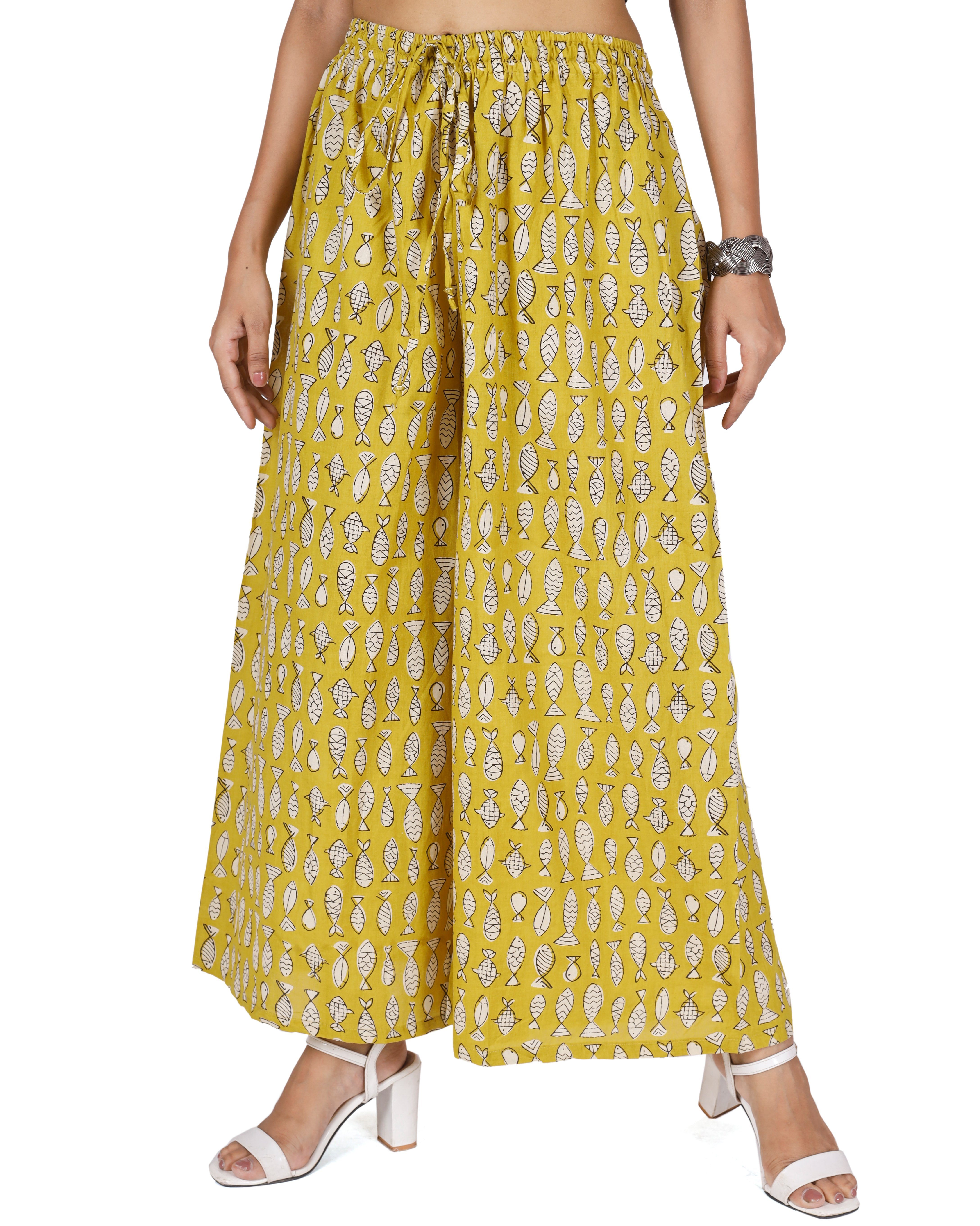 Guru-Shop Relaxhose Palazzohose, Hosenrock, Baumwollhose mit.. alternative Bekleidung