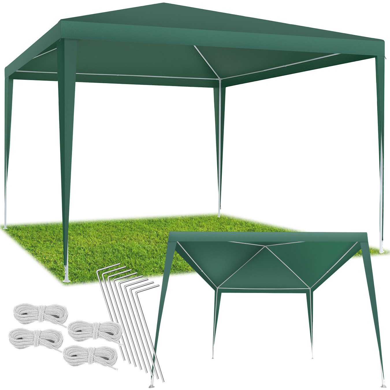 tectake Pavillon Terrassenüberdachung Kara 3x3 m, günstig online kaufen