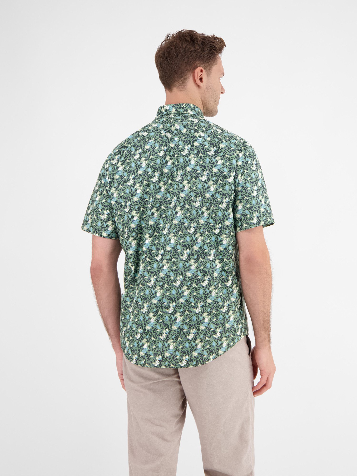 LERROS Kurzarmhemd Herren Halbarmhemd, floral bedruckt