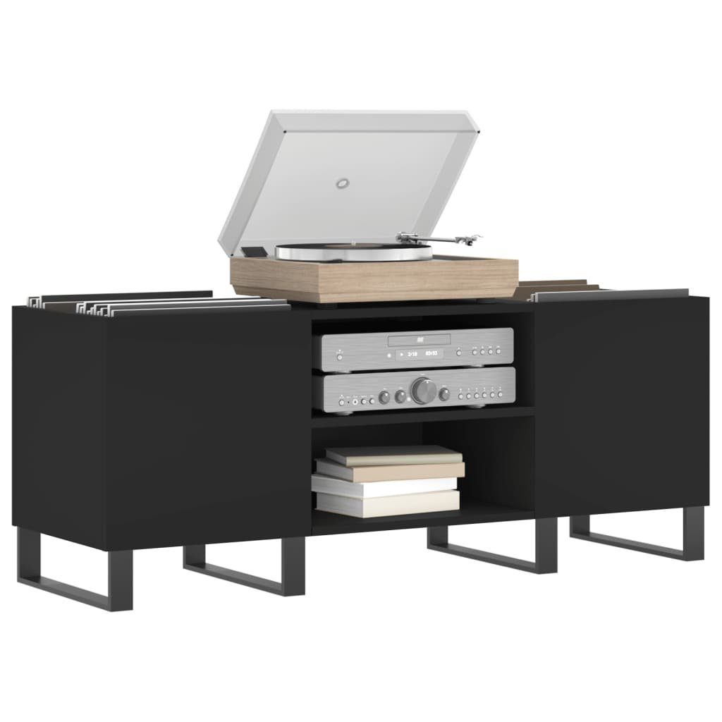 vidaXL Media-Regal Plattenschrank Schwarz 121x38x48 cm günstig online kaufen
