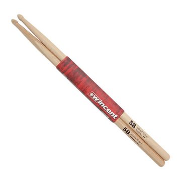 Wincent Schlagzeug Drumsticks 5B,4 Paar, natur, mit Damper-Pads