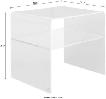 Places of Style Beistelltisch Remus, fluoreszierendes Acrylglas