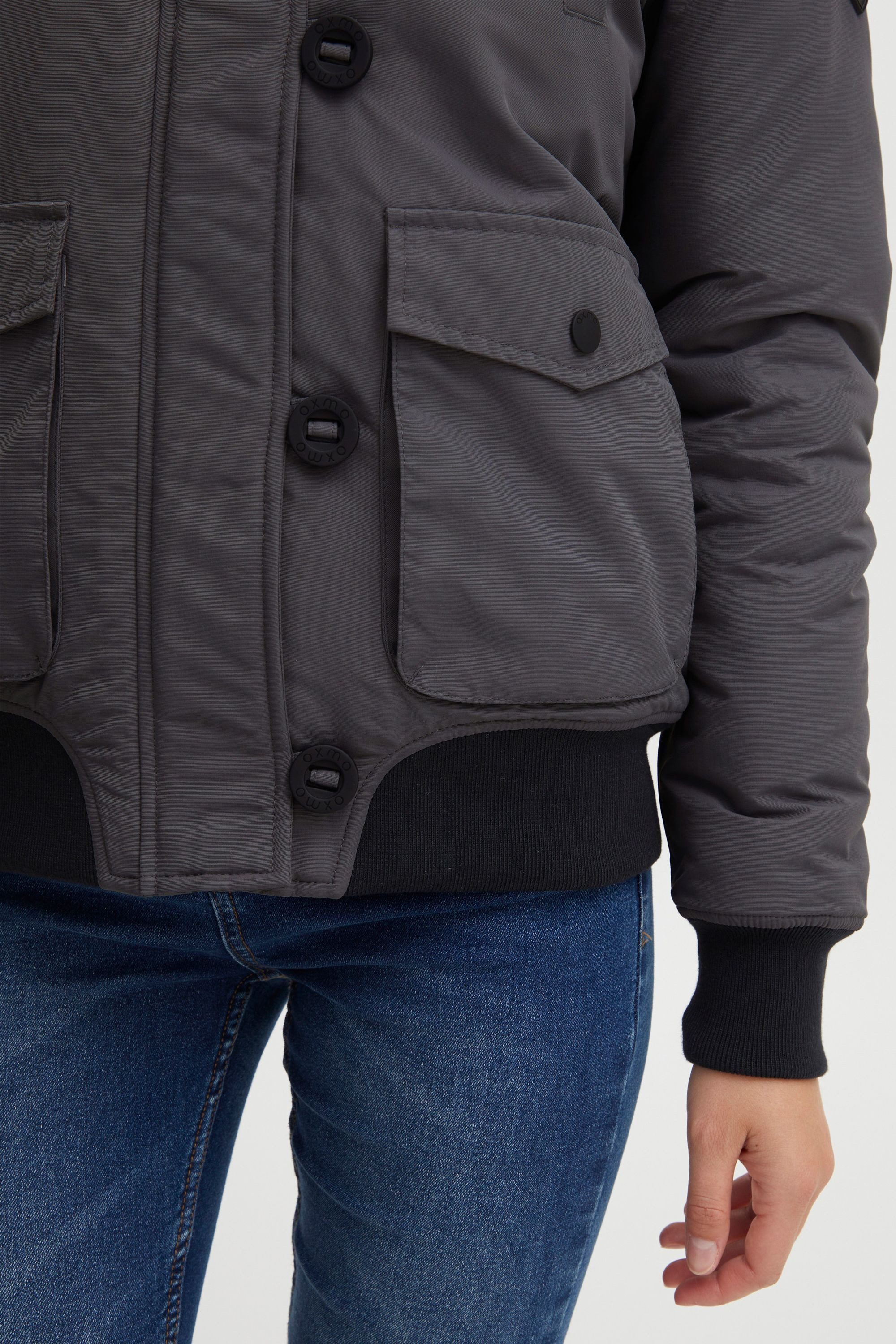 OXMO Winterjacke OXAcila Wattierte Winterjacke mit Kapuze und abnehmbarem Kunstfellkragen – Bild 5 von 5