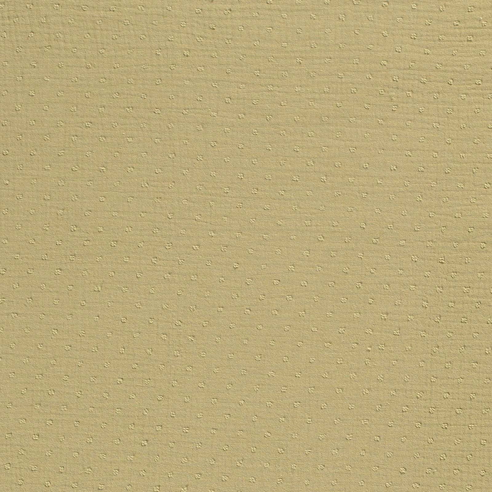 maDDma Stoff Musselin-Stoff gepunktet ab 50x130cm uni Double Gauze Mulltuch, 026 - khaki