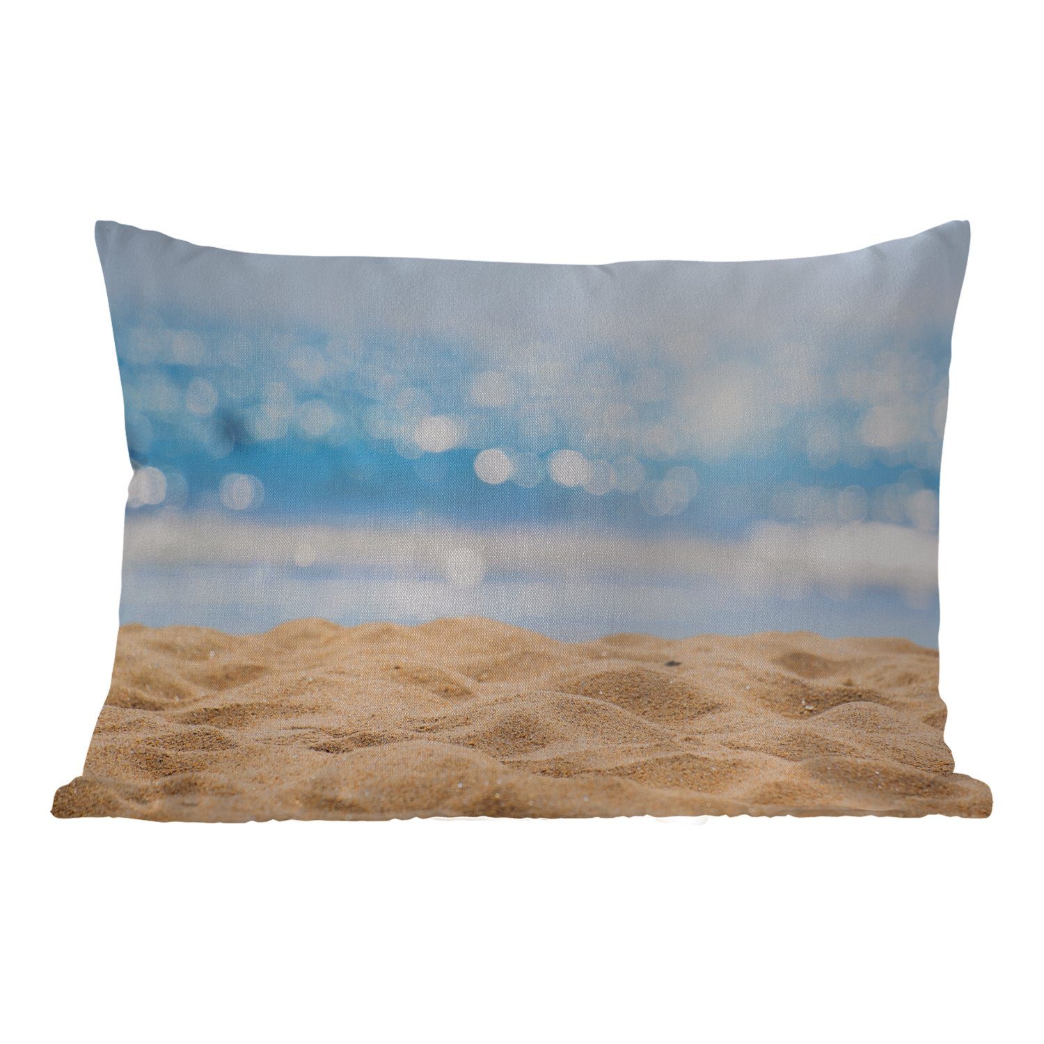 MuchoWow Dekokissen Strand - Meer - Sand, Outdoor-Dekorationskissen, Polyester, Dekokissenbezug, Kissenhülle