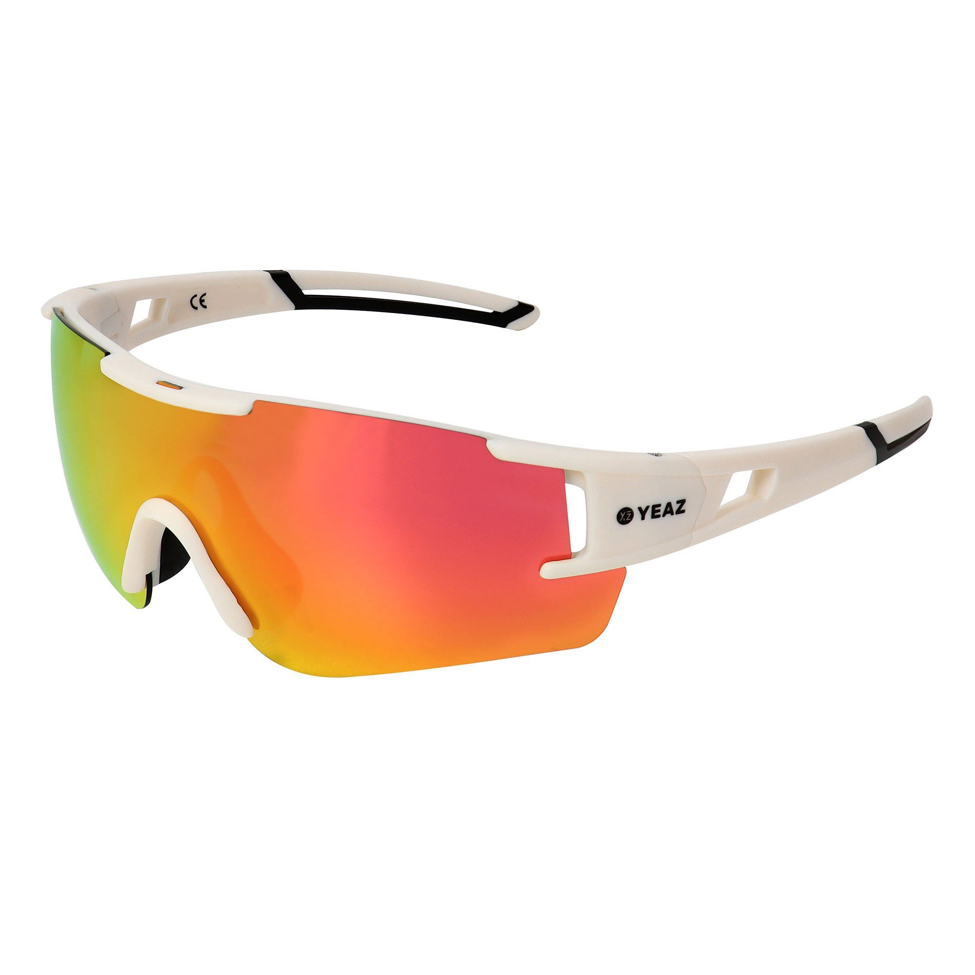 YEAZ Sportbrille SUNBLOW sport-sonnenbrille creme white/pink, Guter Schutz bei optimierter Sicht