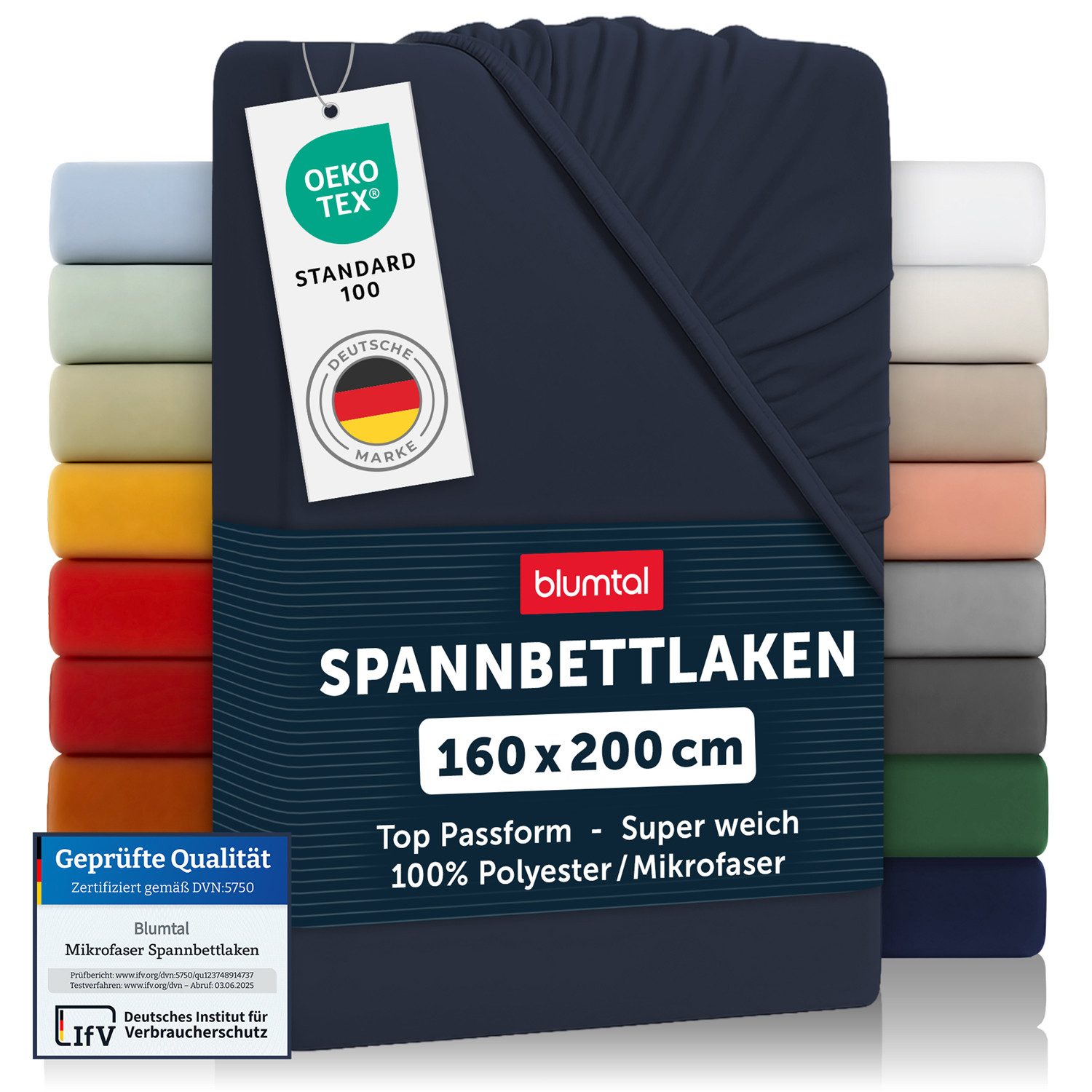 Blumtal Spannbettlaken Bettlaken aus Mikrofaser, Mikrofaser, Gummizug: rundum, (2 Stück)
