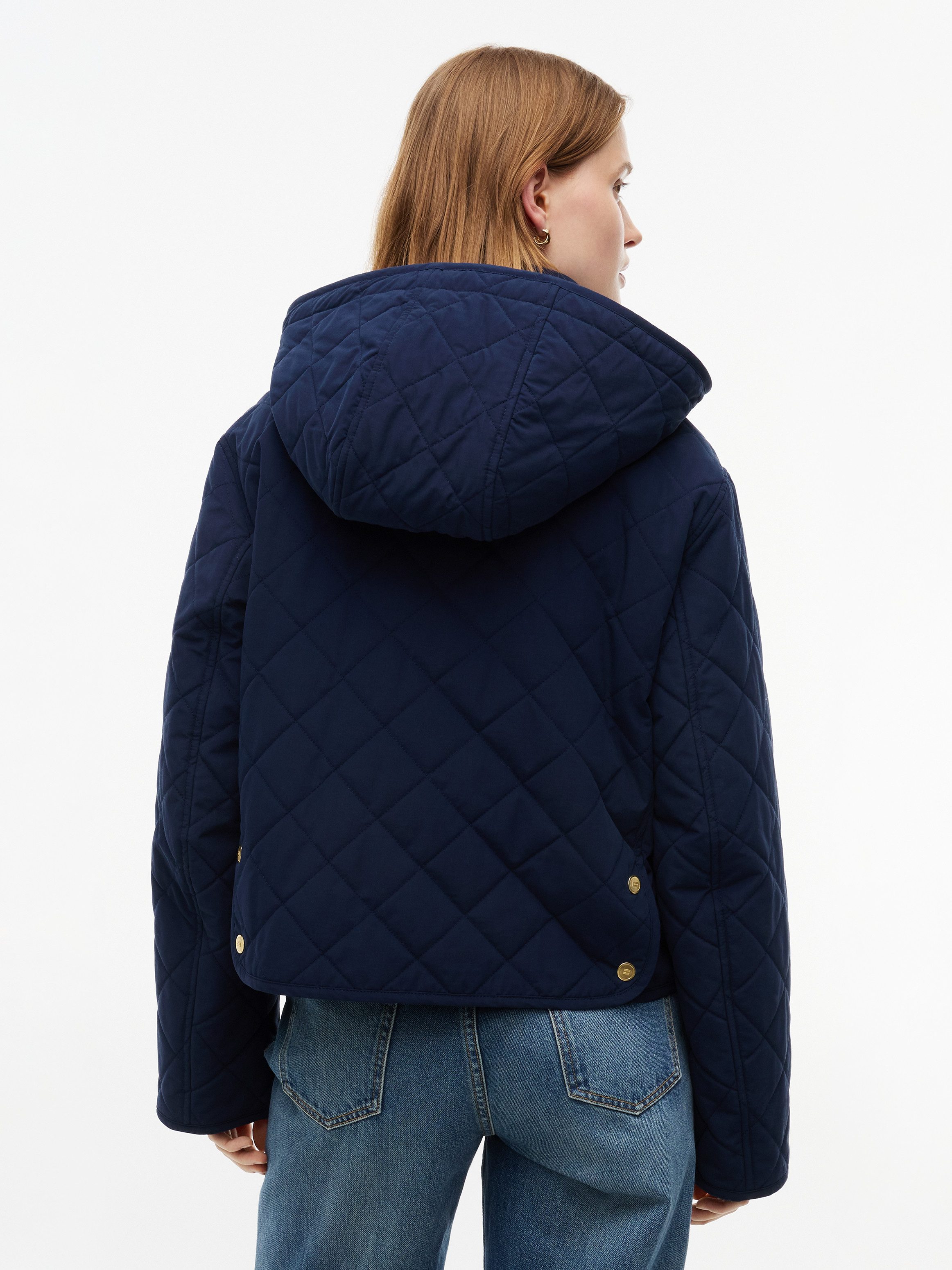 Tommy Hilfiger Steppjacke QUILTED HOOD JACKET Baumwollmischung