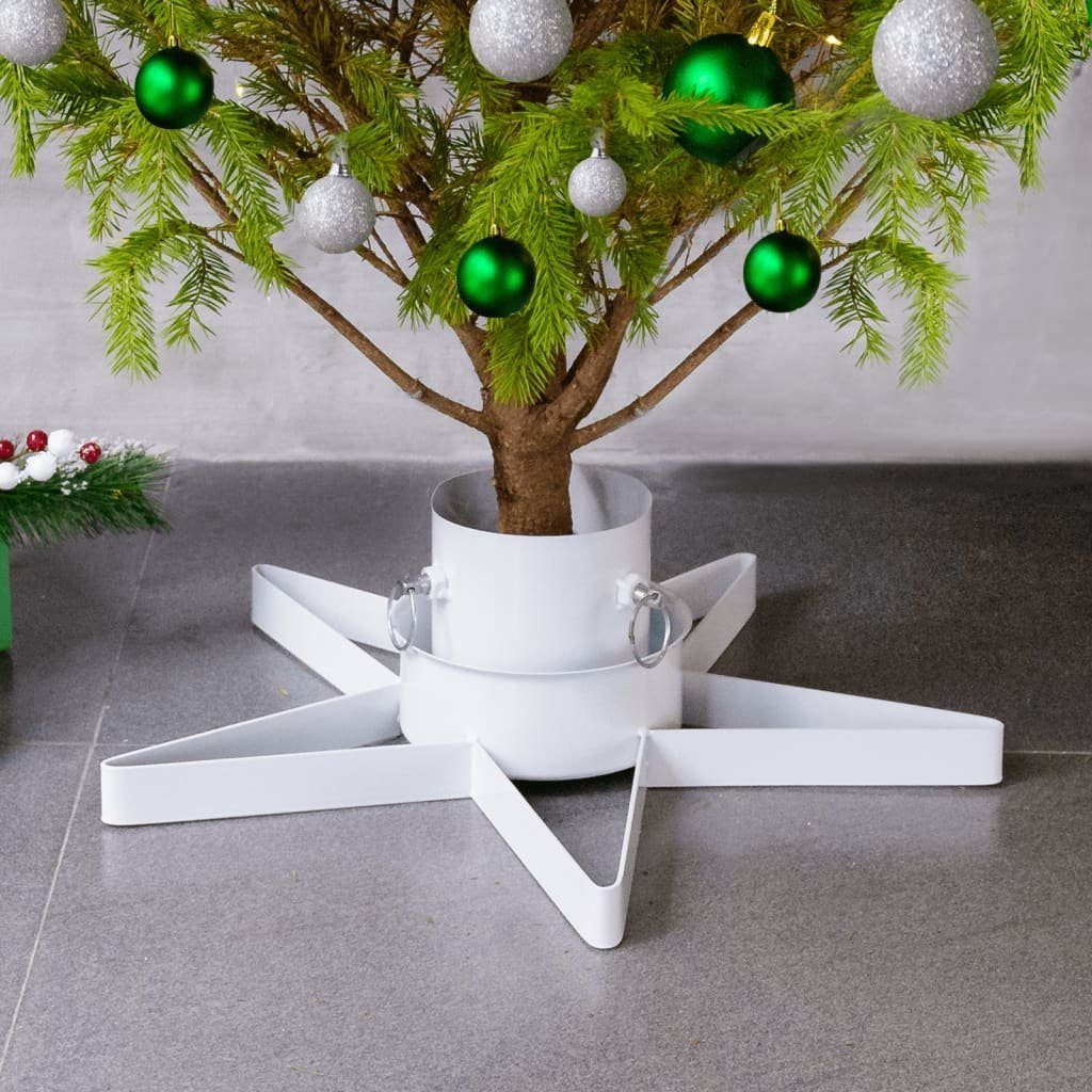 vidaXL Christbaumständer Christbaumständer Weiß 47x47x13,5 cm (1-tlg) | Weihnachtsbaumständer