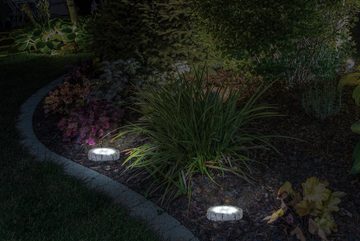 näve LED Gartenleuchte Kian, LED fest integriert, Warmweiß, LED Solar-Boden-Erdspieß, 6er Set