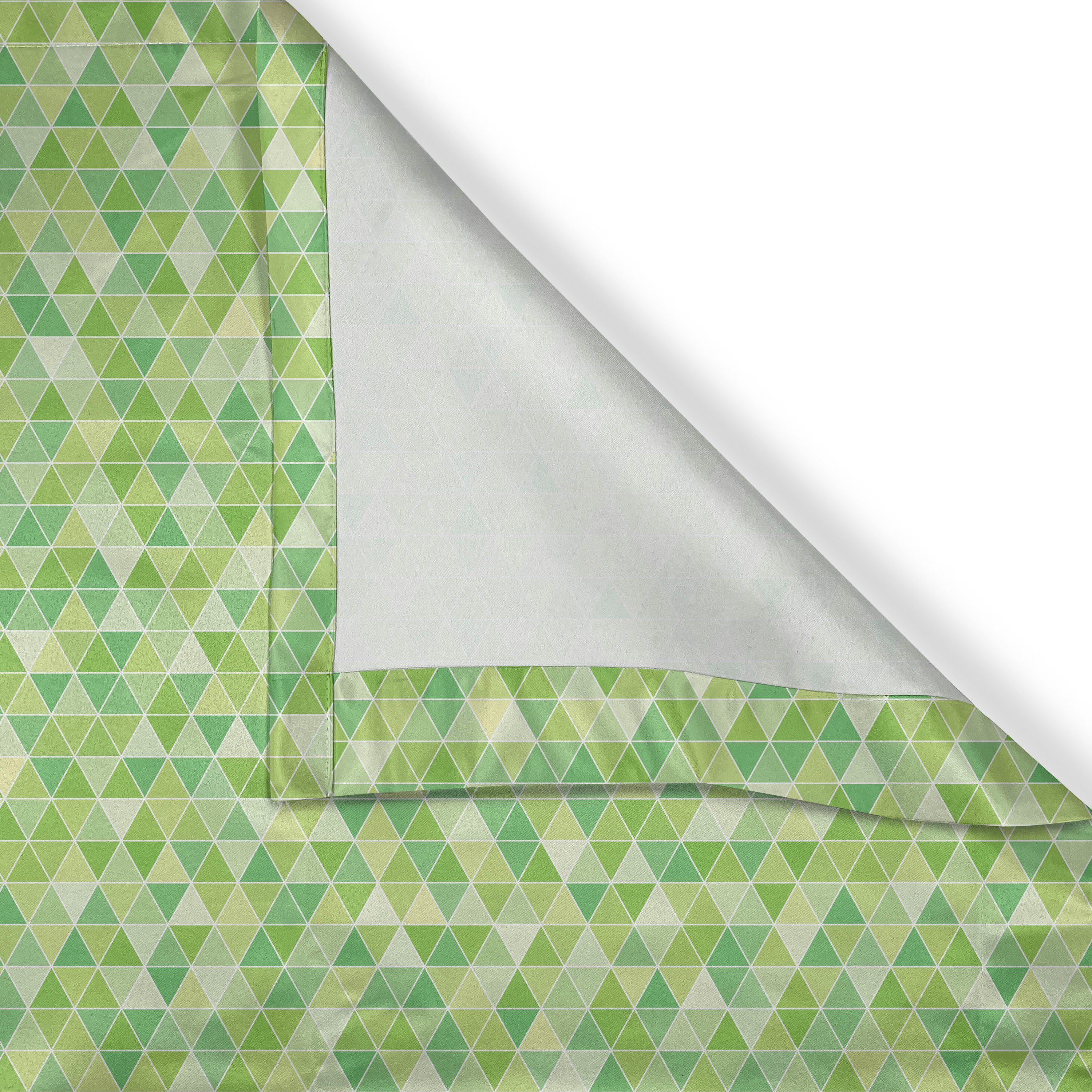 Triangles Green für Wohnzimmer, Dekorative Lime 2-Panel-Fenstervorhänge Pyramiden Gardine Abakuhaus, Schlafzimmer