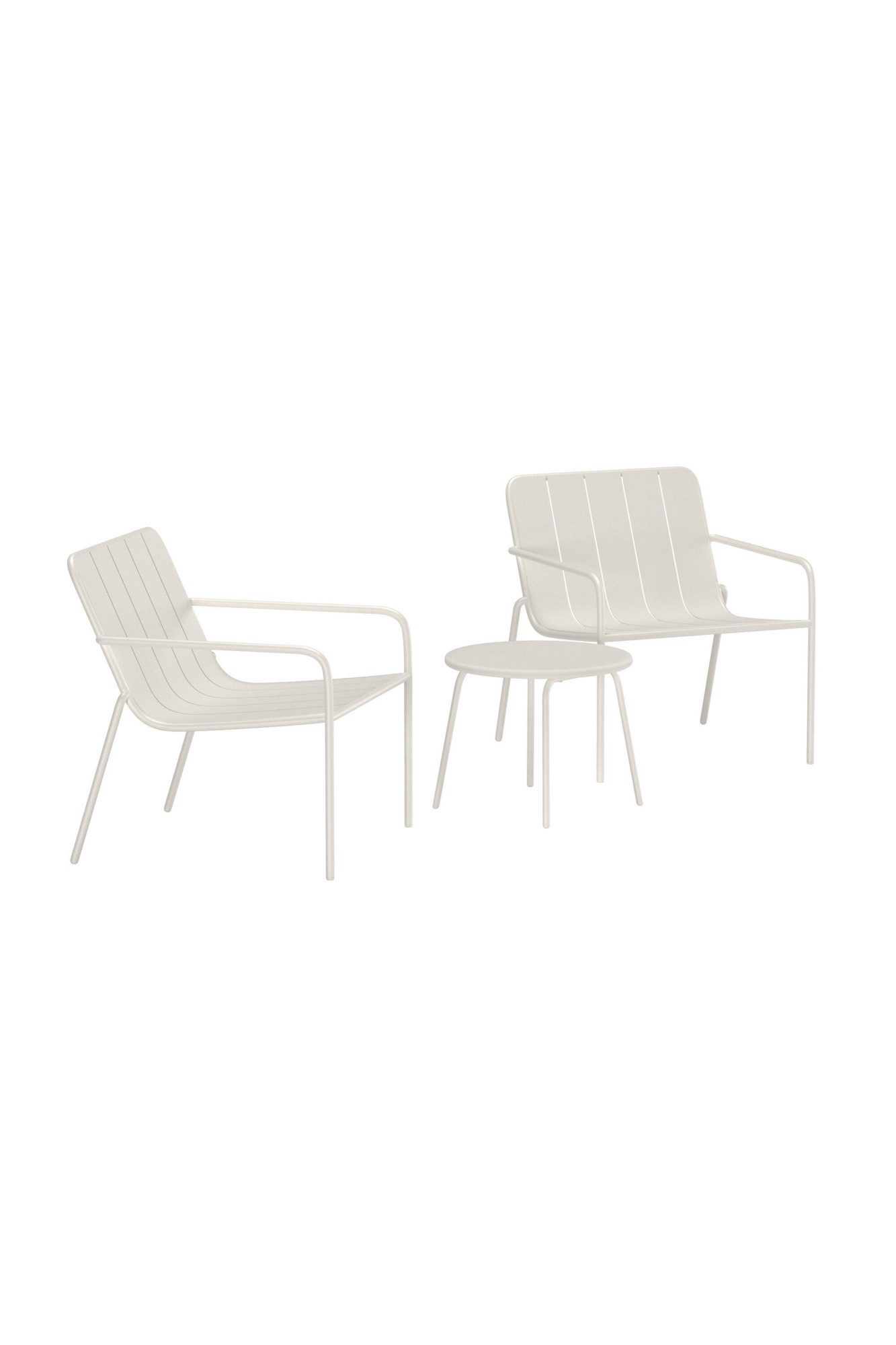 Venture Home Gartenlounge-Set Minos, großzügiges Outdoor-Set für vielseitige Nutzung, (3-tlg), Loungemöbel mit Metallgestell, pulverbeschichtet