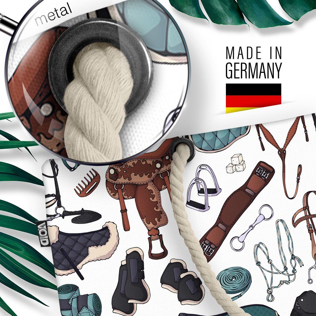 VOID Strandtasche (1-tlg), Reiten Sattel Zubehör Pferde Sport Reitsport Stiefel Zaumzeug Züchten
