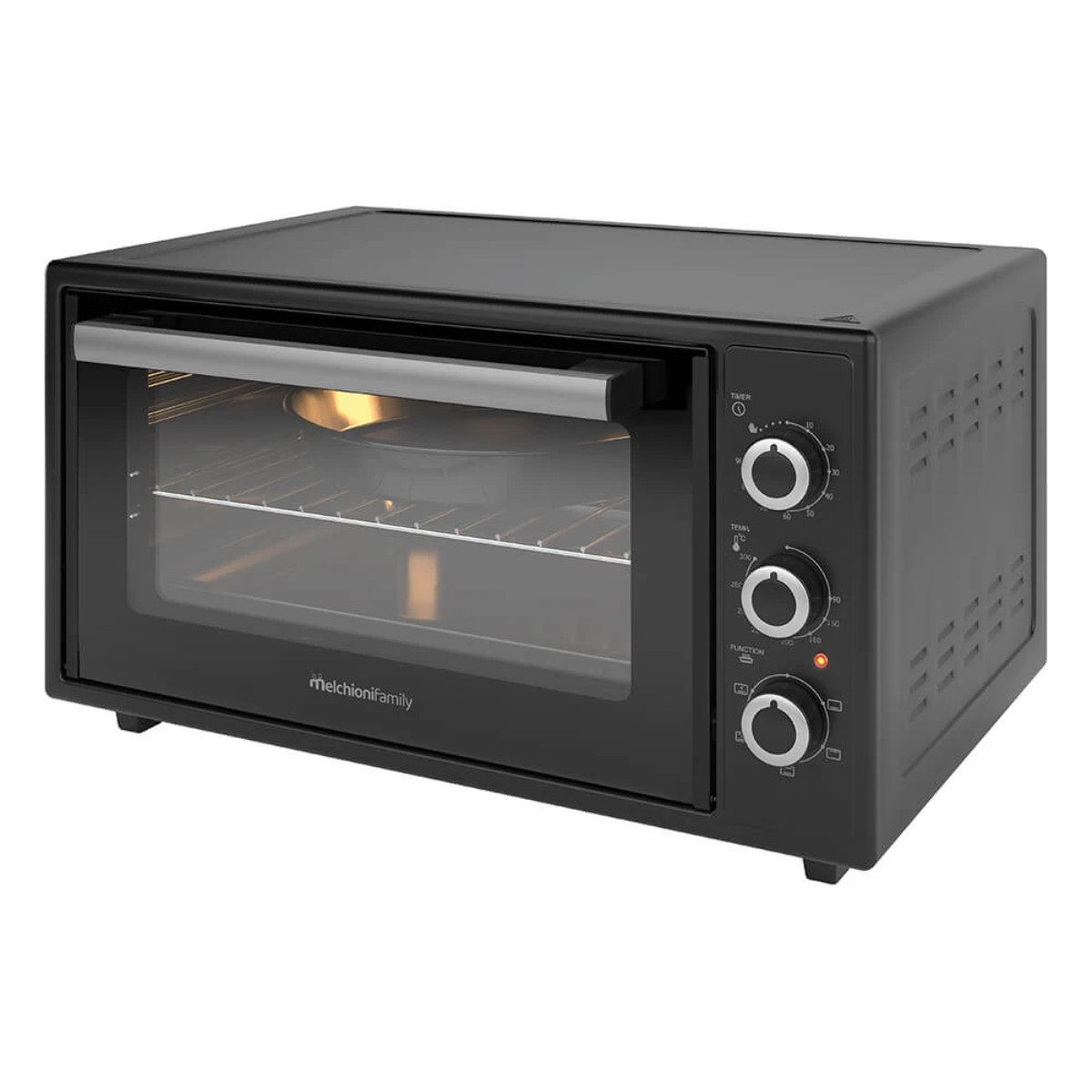 Melchioni Minibackofen 118380045, 45L Garraum mit Umluft und 300°C