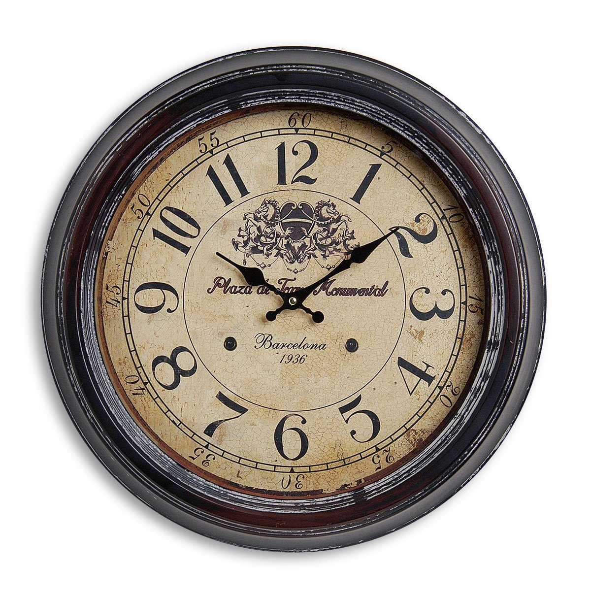 Levandeo® Wanduhr (Wanduhr XXL 47cm Metall Barcelona - Nostalgie Großuhr Ba günstig online kaufen