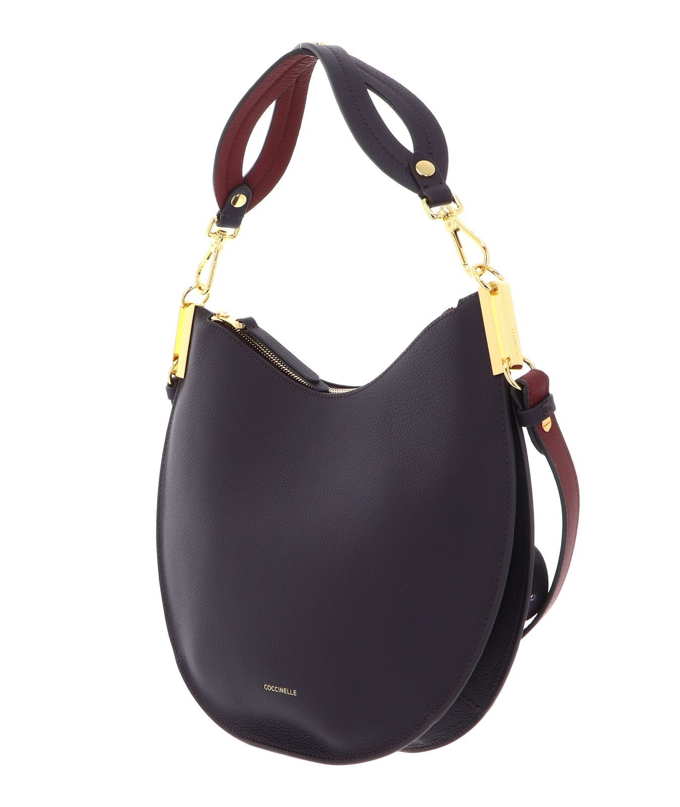 COCCINELLE Schultertasche Handbag Double Grainy Leather, aus echtem Rindsleder