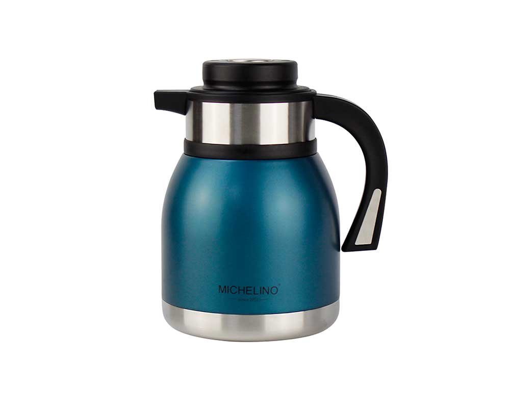 Michelino Isolierkanne 1.2L Thermoskanne Doppelwandig Getränkespender Isolierkanne, 1.2 l
