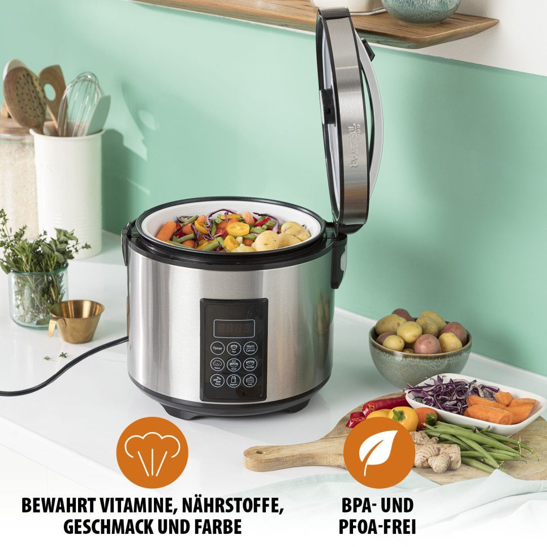 Tristar Reiskocher Tristar RK-6138 Digitaler Reiskocher und Dampfgarer - 2,2 L Fassungsve, 900 W, 2.2 l Kapazität - Warmhaltefunktion bis 24 h – Bild 4 von 5